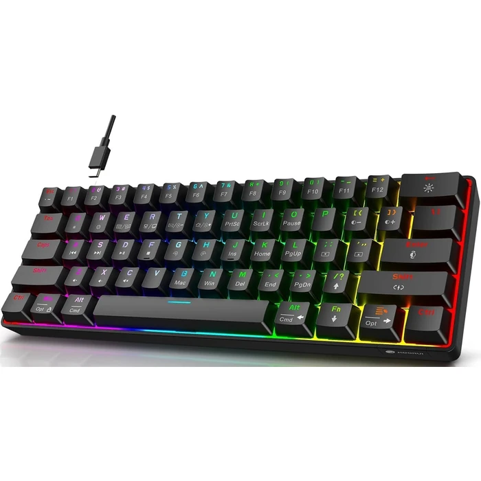 KOORUI MK061 Mini Size 61 Keys Gaming Keyboard - Black by KOORUI - Refurbished - Excellent condition