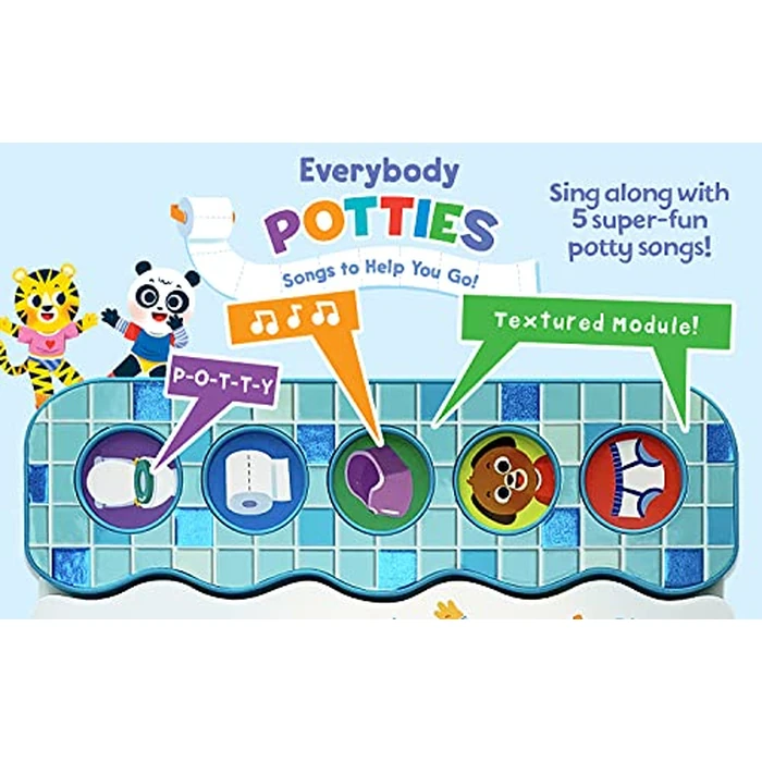 Everybody Potties - Songs To Help You Go! 5-Button Song Children's Board Book, Potty Training (Early Bird Song Books) by Cottage Door Press - Image 3