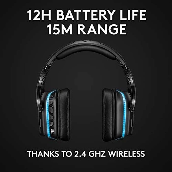 Logitech G935 Wireless Gaming RGB Headset, 7.1 Surround Sound, DTS Headphone:X 2.0, 50 mm PRO-G Drivers, 2.4 GHz Wireless, Flip-to-Mute Mic, PC by Logitech G - Image 2