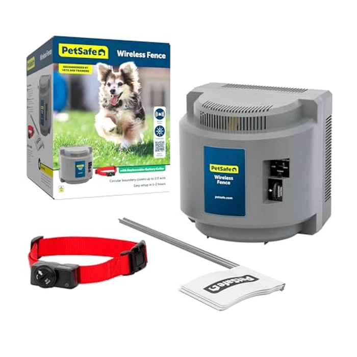 PetSafe Wireless Pet Containment System - Original Wireless Electric Fence for Dogs - Covers Up to 1/2 Acre - for Pets 8lb+ by PetSafe - Used - Good condition - US$148.15
