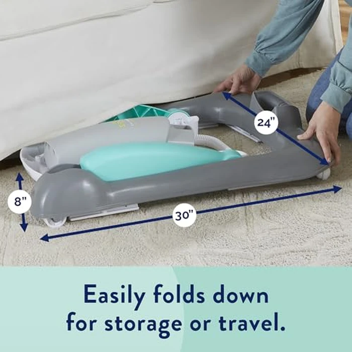 Kolcraft Tiny Steps 2 in 1 Foldable Infant and Baby Walker with Wheels, Seated or Walk Behind Activity Center, Entertaining Developmental Activities for Boys and Girls, Wide Base Sturdy Frame, Bubbles by Kolcraft - Image 4