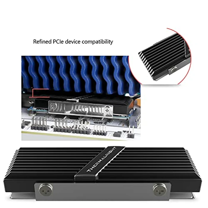 Thermalright TR-M.2 2280 Type A B 2280 Heatsink Cooler for SSD Cooling M.2 2280 Heatsink Cooling, with 2 Thermal Conductivity, Desktop High Performance SSD Cooler, Computer 2280 Cooler Black by Thermalright - Image 4