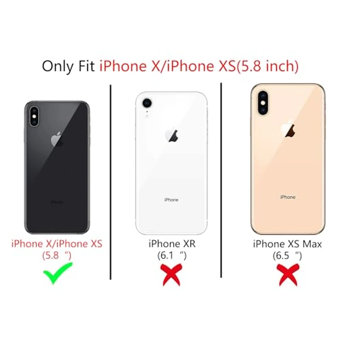 NITITOP Compatible with iPhone X/XS Case Cute Aesthetic Bow Ribbon Love Heart Pattern Design for Women Girls Soft TPU Bowknot White Back Shockproof Protective Cover - Pink by NITITOP - Image 3