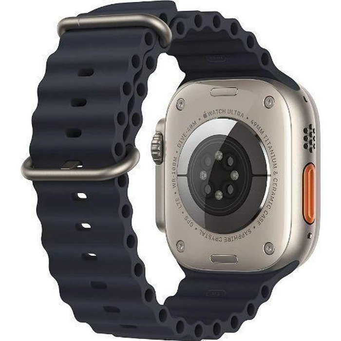 Apple Watch Ultra (Cellular + GPS) - 32GB - 49mm - Titanium Titanium Case with Midnight Rubber Ocean Band - Large Size by Apple - Image 3