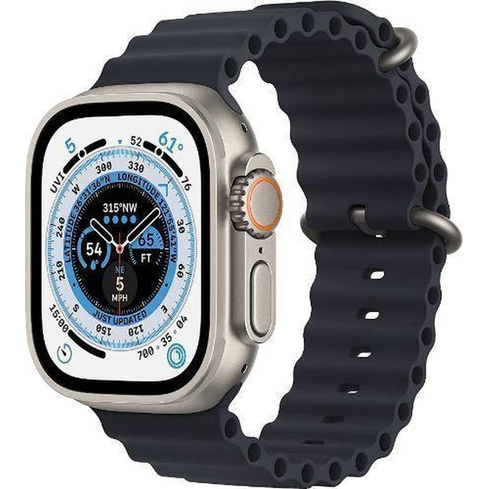 Apple Watch Ultra (Cellular + GPS) - 32GB - 49mm - Titanium Titanium Case with Midnight Rubber Ocean Band - Large Size by Apple - Image 2