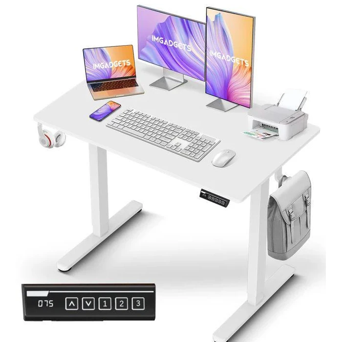 IMGadgets Standing Electric Adjustable Desk 40" x 24" - White by IMGadgets - Image 1