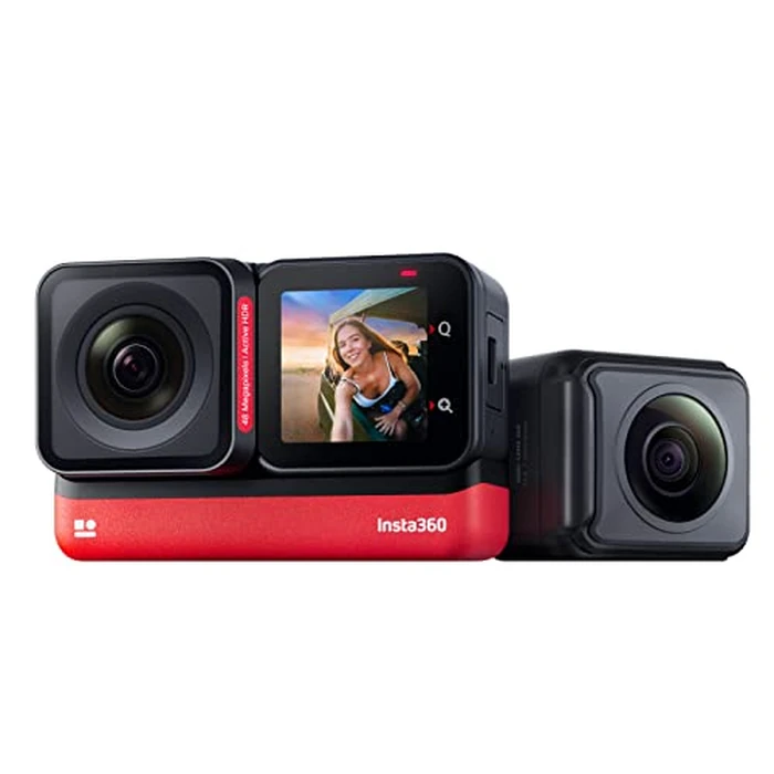 Insta360 ONE RS Twin Edition - Waterproof 4K 60fps Action Camera & 5.7K 360 Camera with Interchangeable Lenses, Stabilization, 48MP Photo, Active HDR, AI Editing by Insta360 - Used - Like New condition - CA$671.71