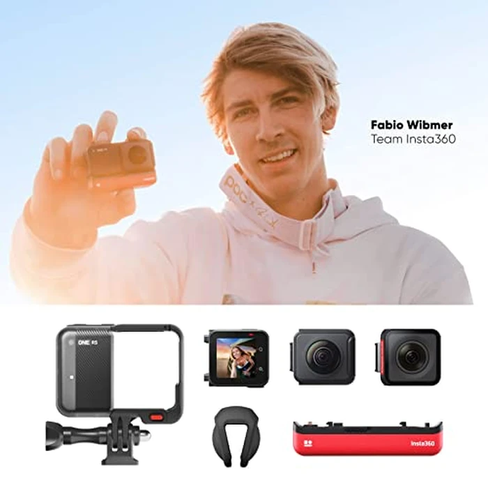 Insta360 ONE RS Twin Edition - Waterproof 4K 60fps Action Camera & 5.7K 360 Camera with Interchangeable Lenses, Stabilization, 48MP Photo, Active HDR, AI Editing by Insta360 - Image 2