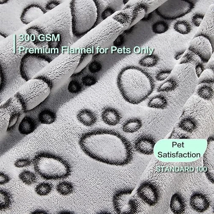 Stuffed(R) Premium Soft Dog Blanket Washable, 40"x32" Cat Blanket for Indoor Cats Large Medium Small Dog Puppy Essentials (Grey) by Stuffed - Image 2