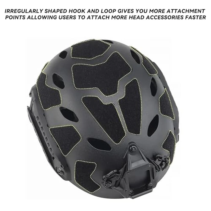 AOUTACC Lightweight Tactical Airsoft Helmet, Integrated Airsoft Helmet with NVG Mount Base, Side Rails,Pre-Slotted Headset Strap and Helmet Accessories for Outdoor Sports-Black by AOUTACC - Image 4