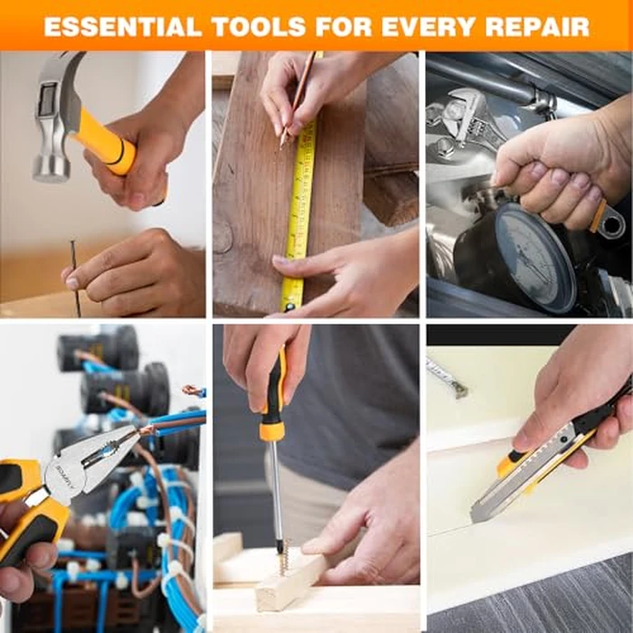 SOARFLY Upgradd 180 Piece Tool Set - Tool Box with 8V Cordless Drill, Hand Drill Set for Men & Women, Home Tool Kit with Hand Tools for House Repair, DIYers, Homeowners & Handymen by SOARFLY - Image 7