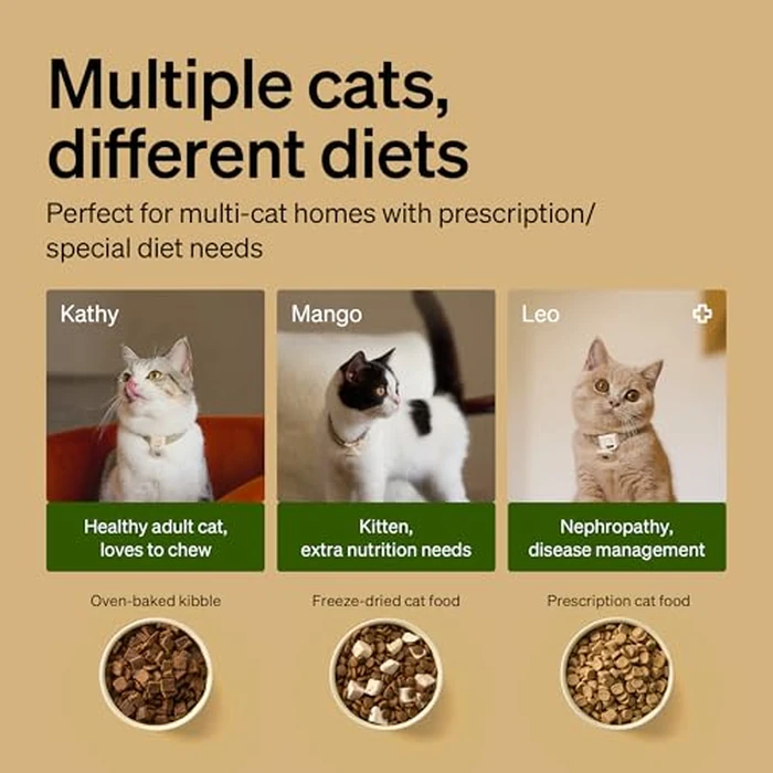 PETLIBRO RFID Automatic Cat Feeder, Collar Tag-Activated Personalized Meals, 5G&2.4G Wi-Fi Programmable Cat Food Dispenser with Cats Recognition & Diet Tracking for Multi-Pet Homes and Different Diets by PETLIBRO - Image 6