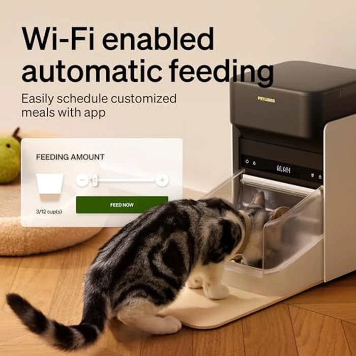 PETLIBRO RFID Automatic Cat Feeder, Collar Tag-Activated Personalized Meals, 5G&2.4G Wi-Fi Programmable Cat Food Dispenser with Cats Recognition & Diet Tracking for Multi-Pet Homes and Different Diets by PETLIBRO - Image 7