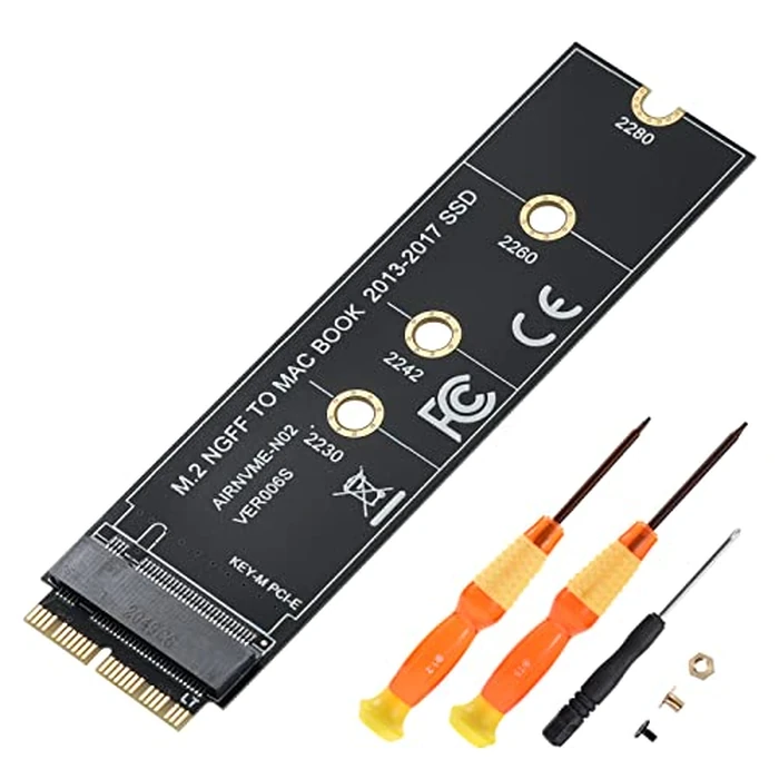 YBBOTT M.2 NVMe SSD to 12 and 16Pin Upgrade Adapter for MacBook Air 2013 to 2017 Year A1465 A1466 and Mac Pro A1398 A1502 Late 2013 to 2015 Year by YBBOTT - Used - Like New condition - US$8.54