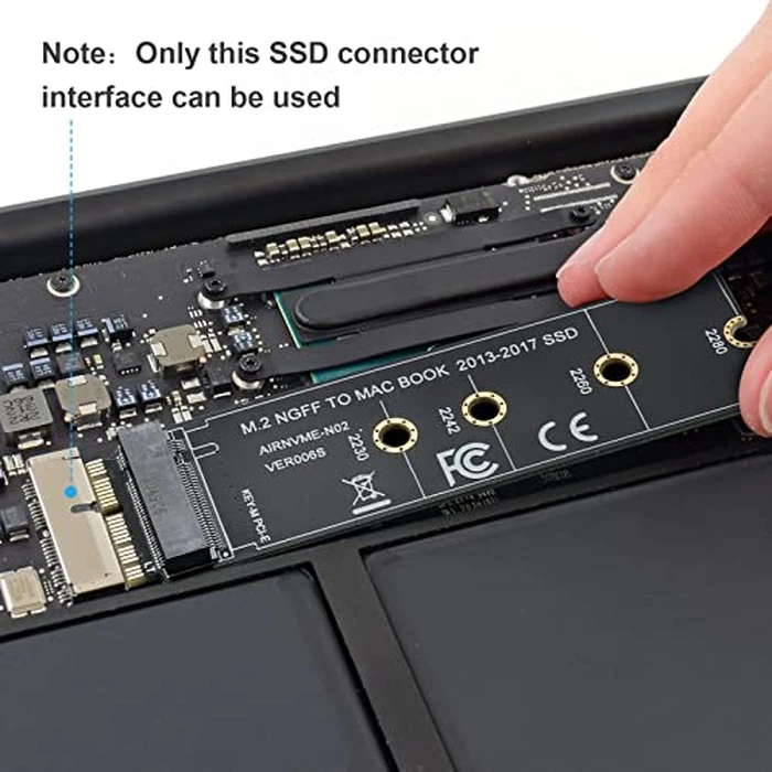 YBBOTT M.2 NVMe SSD to 12 and 16Pin Upgrade Adapter for MacBook Air 2013 to 2017 Year A1465 A1466 and Mac Pro A1398 A1502 Late 2013 to 2015 Year by YBBOTT - Image 3
