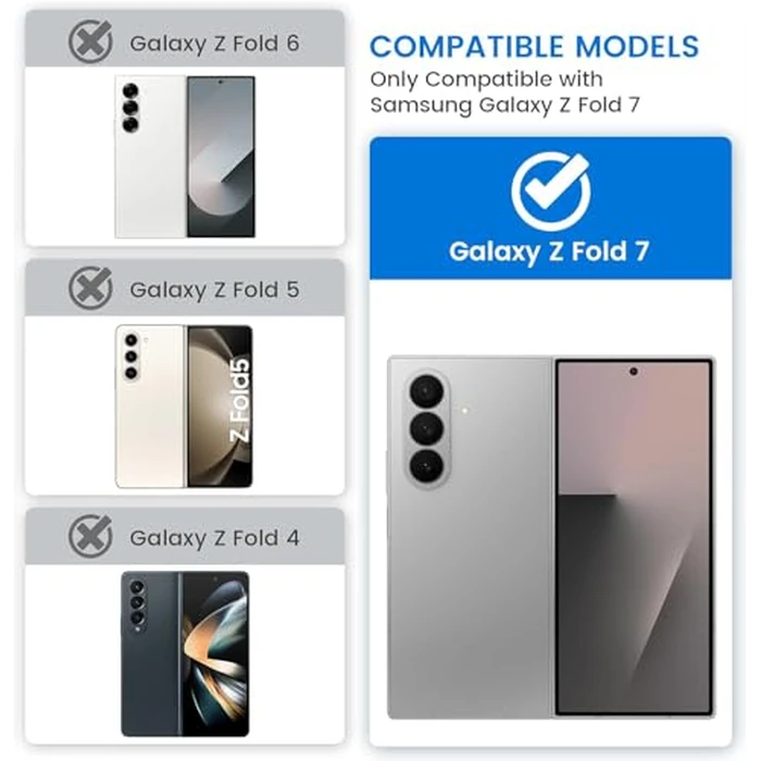 VEGO for Galaxy Z Fold 7 Case with Belt Clip Holster, 360 degreesRing Magnetic Kickstand & Camera Cover & Front Screen Protector & Hinge Protection Shockproof Armor Case for Samsung Z Fold 7 - Black by VEGO - Image 2