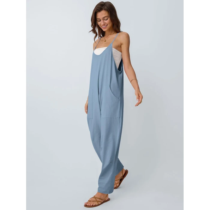 AUTOMET Jumpsuits for Women Casual Summer Outfits Rompers Comfy Beach Vacation Trendy Overalls Jumpers Fashion Clothes 2026 LightBlue XL by AUTOMET - Image 3