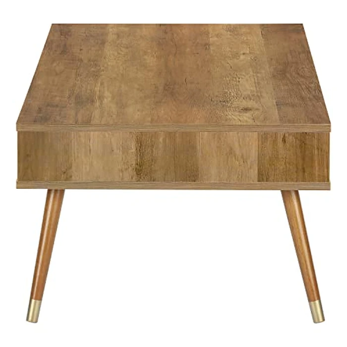 Monarch Specialties I 2836 Coffee Table, Accent, Cocktail, Rectangular, Storage, Living Room, 44" L, Wood, Laminate, Walnut, Mid Century by Monarch Specialties - Image 6