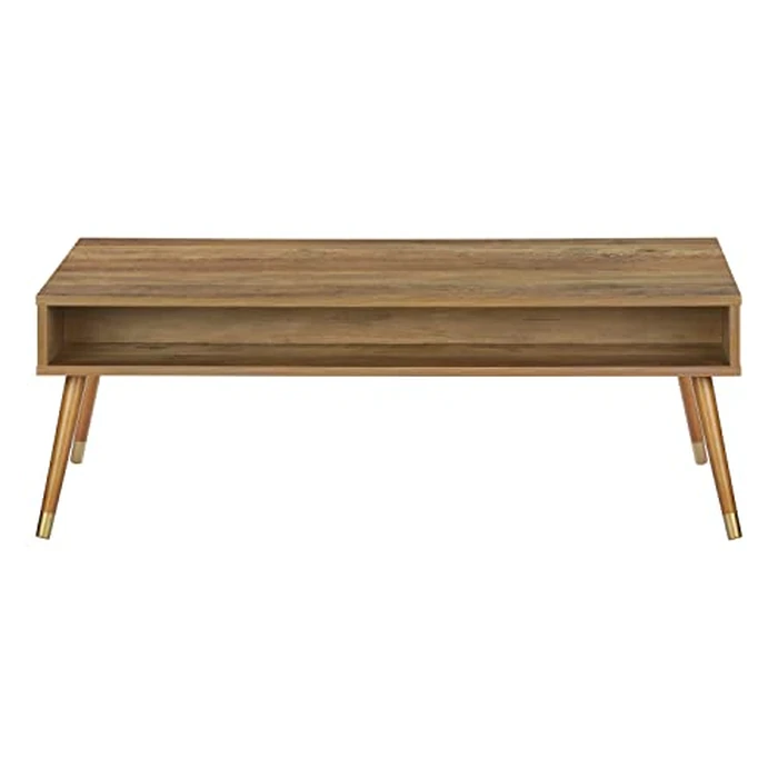 Monarch Specialties I 2836 Coffee Table, Accent, Cocktail, Rectangular, Storage, Living Room, 44" L, Wood, Laminate, Walnut, Mid Century by Monarch Specialties - Image 7