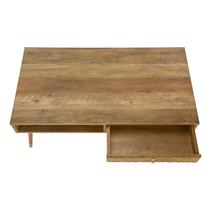 Monarch Specialties I 2836 Coffee Table, Accent, Cocktail, Rectangular, Storage, Living Room, 44" L, Wood, Laminate, Walnut, Mid Century by Monarch Specialties - Image 8
