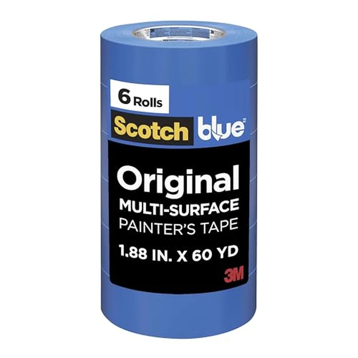 ScotchBlue Original Multi-Surface Painters Tape, 2 Inch Wide (1.88 In. x 60 Yds), 6 Rolls Blue Paint Tape Protects Surfaces & Removes Easily, Masking Tape for Indoor and Outdoor Use (2090-48TP6) by ScotchBlue - Image 1