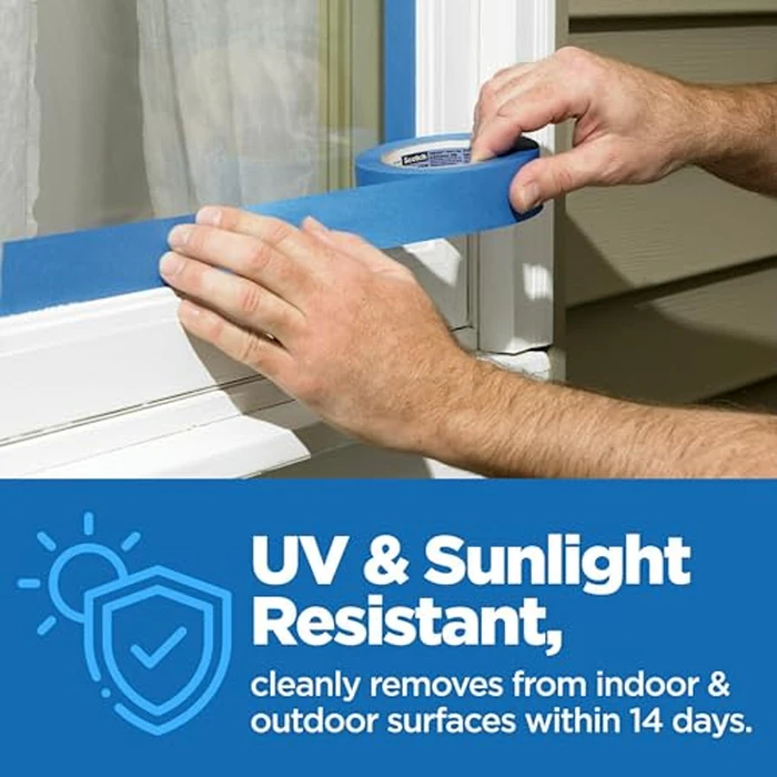 ScotchBlue Original Multi-Surface Painters Tape, 2 Inch Wide (1.88 In. x 60 Yds), 6 Rolls Blue Paint Tape Protects Surfaces & Removes Easily, Masking Tape for Indoor and Outdoor Use (2090-48TP6) by ScotchBlue - Image 8