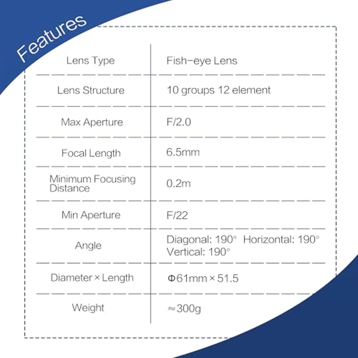 Meike 6.5mm f2.0 Ultra Wide Fisheye Lens Circular Fixed Prime Lenses for EOS-M Mirorrless Cameras M100 M10 M6 M5 M3 M2 M50 M6II M200 by Meike - Image 6