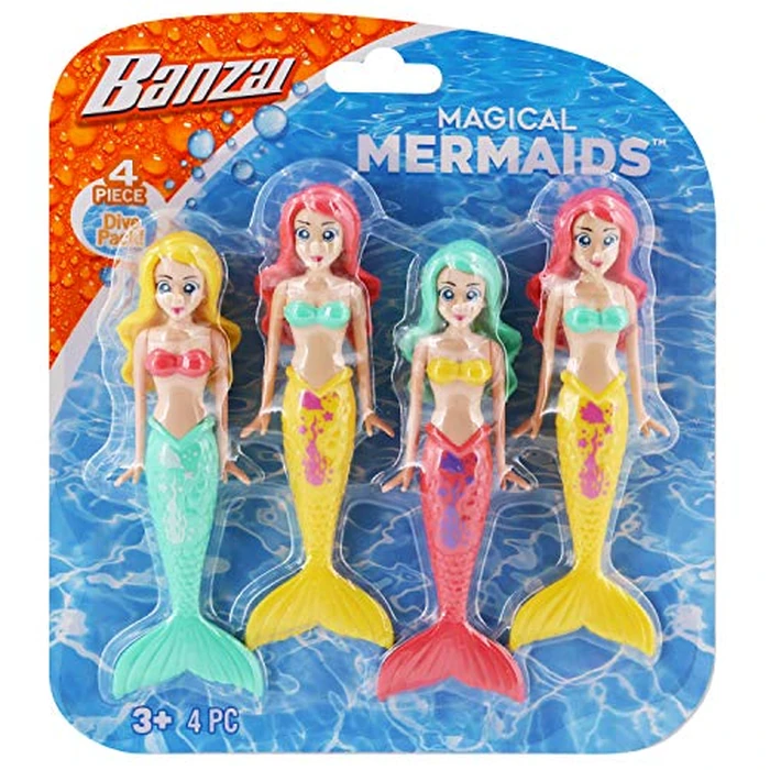 Banzai Dive Mermaids 4pc Colors May Vary by BANZAI - Image 1