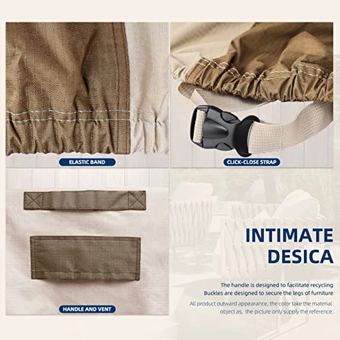 HAMLER Patio Chair Covers 2 Pack, Outdoor Chair Covers Waterproof Fits up to 40W x 40D x 36H inches, Heavy Duty Lawn Furniture Covers, Lounge Deep Seat Cover for Patio Furniture by HAMLER - Image 4