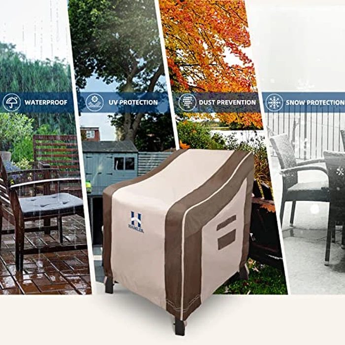 HAMLER Patio Chair Covers 2 Pack, Outdoor Chair Covers Waterproof Fits up to 40W x 40D x 36H inches, Heavy Duty Lawn Furniture Covers, Lounge Deep Seat Cover for Patio Furniture by HAMLER - Image 6