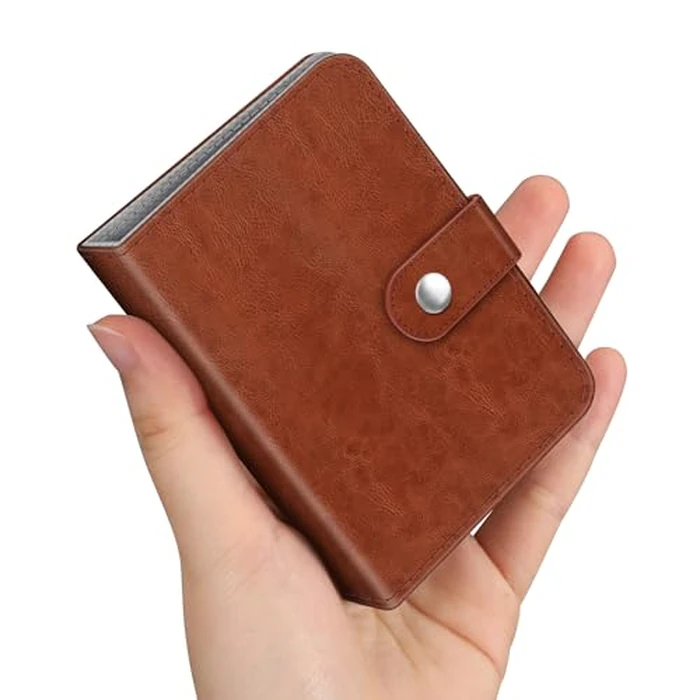 Fintie Mini Photos Album Book for 2x3 Inch Films - 52 Pockets Small Albums for Fujifilm Instax Mini Instant Camera/Polaroid Hi-Print Pictures, Kpop Photocard Holder Binder, Vintage Brown by FINTIE - Used - Like New condition - US$7.19