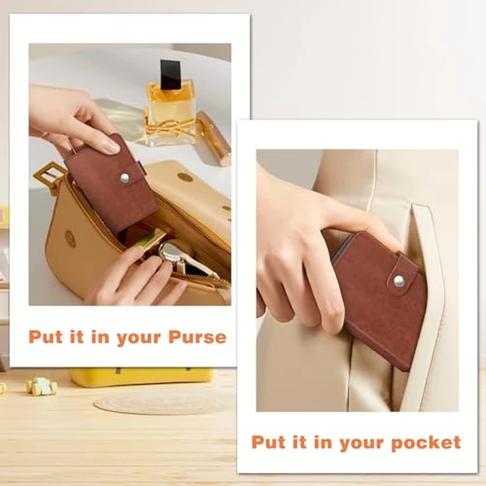 Fintie Mini Photos Album Book for 2x3 Inch Films - 52 Pockets Small Albums for Fujifilm Instax Mini Instant Camera/Polaroid Hi-Print Pictures, Kpop Photocard Holder Binder, Vintage Brown by FINTIE - Image 6