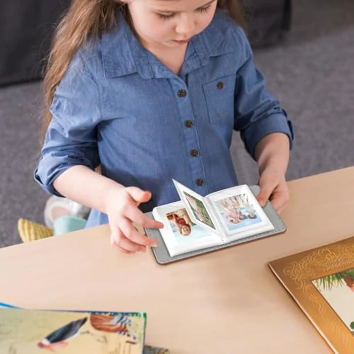 Fintie Mini Photos Album Book for 2x3 Inch Films - 52 Pockets Small Albums for Fujifilm Instax Mini Instant Camera/Polaroid Hi-Print Pictures, Kpop Photocard Holder Binder, Vintage Brown by FINTIE - Image 7