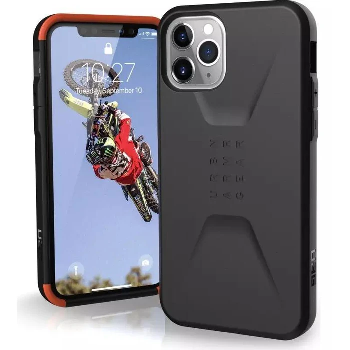 Urban Armor Gear Civilian Case for Apple iPhone 11 Pro - Black/Orange by Urban Armor Gear - Image 1