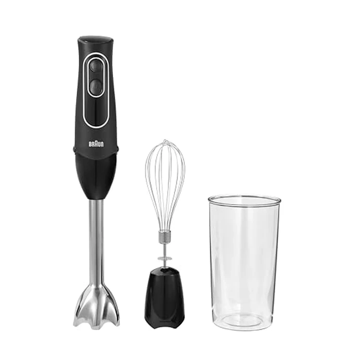 Braun MQ505 Portable Immersion Hand Blender, Powerful 350W Stick Blender, Dual Speed, Whisk, Beaker, Soup, Baby Food, Mixer, Hummus, Egg Beater, Smoothies by Braun - Image 1