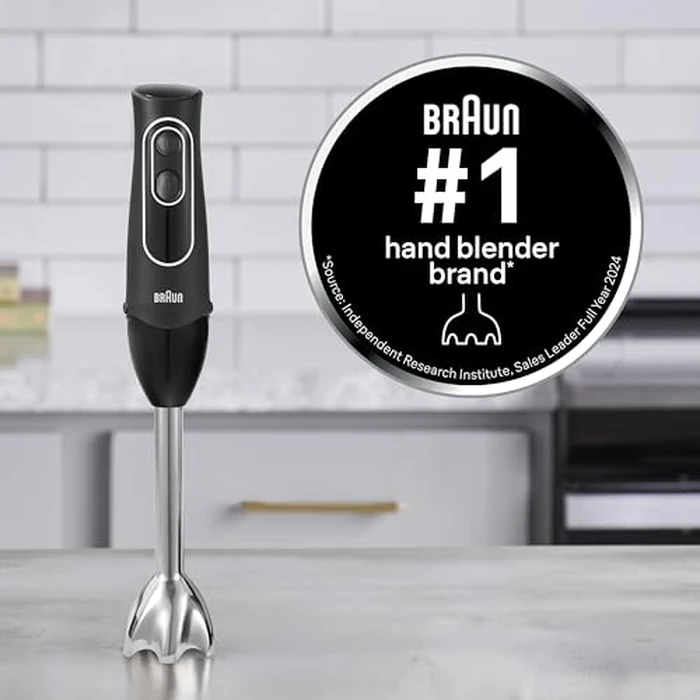 Braun MQ505 Portable Immersion Hand Blender, Powerful 350W Stick Blender, Dual Speed, Whisk, Beaker, Soup, Baby Food, Mixer, Hummus, Egg Beater, Smoothies by Braun - Image 7