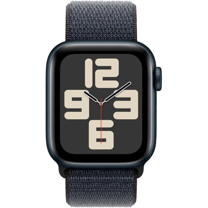 Apple Watch SE 2nd Gen (2022) (GPS) - 32GB - 40mm - Midnight Aluminum Case with Ink Rubber Sport Loop Band - Small/Medium Size by Apple - Image 1