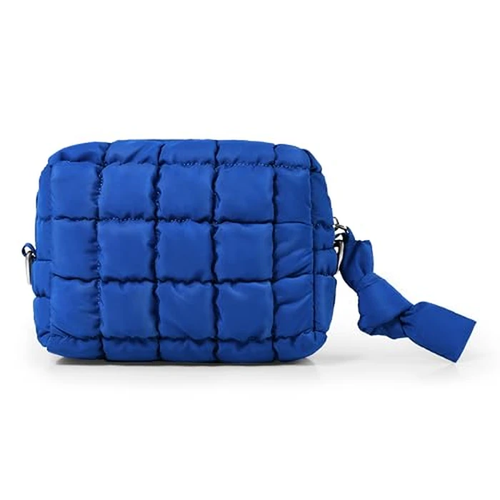 Yarnic Quilted Makeup Bag Cosmetic Bag, Travel Toiletry Bag for Women, Cute Makeup Bag Organizer Puffer Makeup Pouch (Royal Blue, M) by Yarnic - Used - Very Good condition