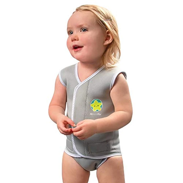 bblüv - Wräp - Warm Neoprene Wetsuit for Baby and Infants, Small (Grey) by bblüv - Used - Acceptable condition - CA$9.22