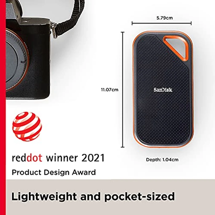 SanDisk 1TB Extreme PRO Portable SSD - Up to 2000MB/s - USB-C, USB 3.2 Gen 2x2, IP65 Water and Dust Resistance, Updated Firmware - External Solid State Drive - SDSSDE81-1T00-G25 by SanDisk - Image 3
