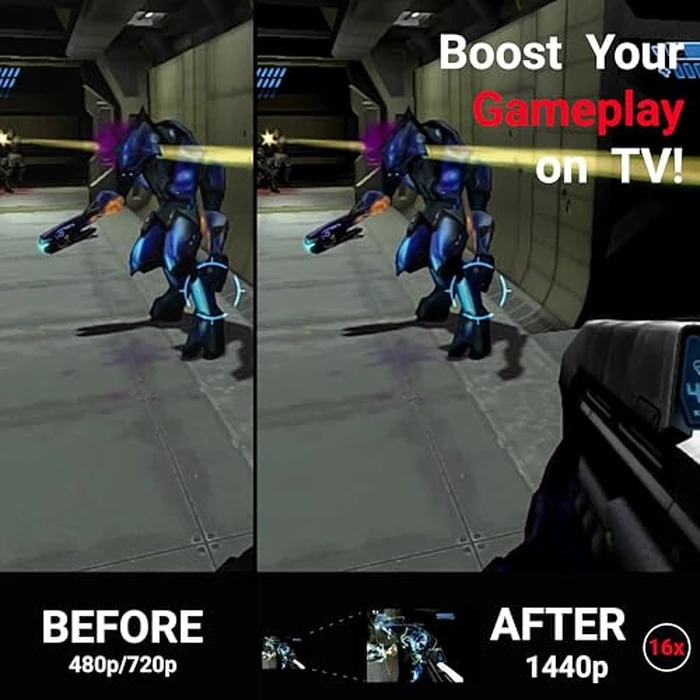 Marseille mClassic OG - Restore Your TVs Game Mode Image Quality, Lag Free, on Nintendo Switch, Xbox, PlayStation, Gamecube, N64, Wii, SNES, and More - Supports 1440p/60hz by Marseille - Image 2