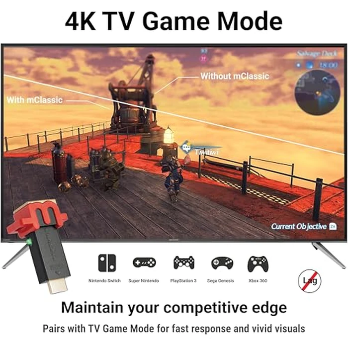 Marseille mClassic OG - Restore Your TVs Game Mode Image Quality, Lag Free, on Nintendo Switch, Xbox, PlayStation, Gamecube, N64, Wii, SNES, and More - Supports 1440p/60hz by Marseille - Image 3