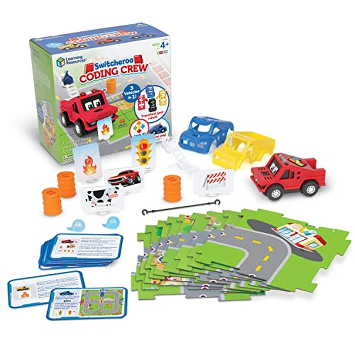 Learning Resources Switcheroo Coding Crew - Code Games for Boys and Girls, Robotics for Kids, STEM Programming, Engineering Gift Set, Montessori Activity Toy, Problem Solving School Projects by Learning Resources - Used - Very Good condition