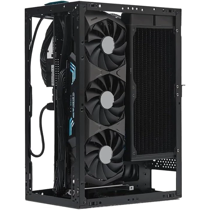 SSUPD Meshroom S V2 Mini-ITX Gaming PC Case (SFF), Full Mesh No Riser Cable, Compatible ATX MB/RX9070/5090/280mm AIO, USB Type-C (Black Variant B) by SSUPD - Image 2