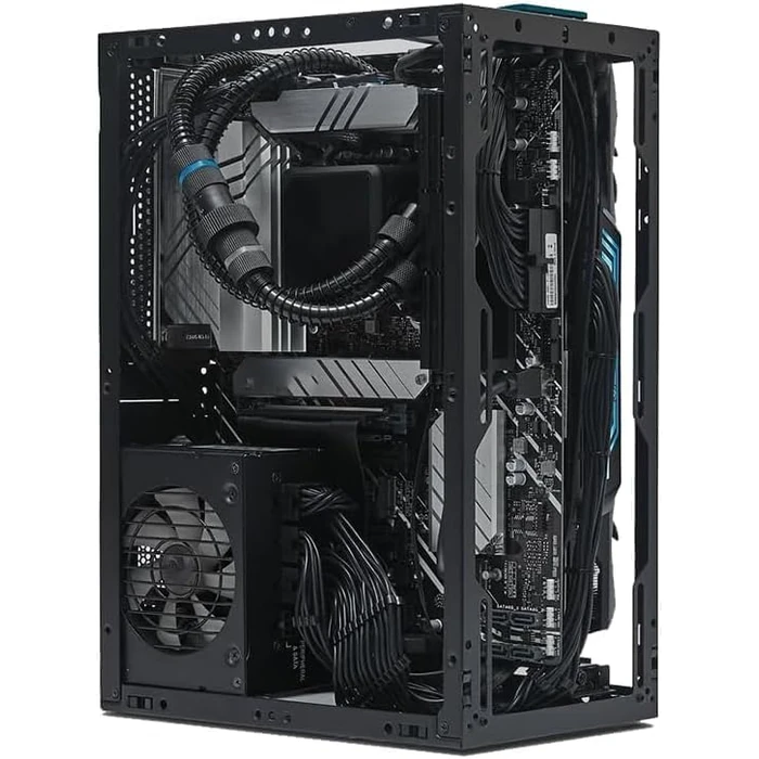 SSUPD Meshroom S V2 Mini-ITX Gaming PC Case (SFF), Full Mesh No Riser Cable, Compatible ATX MB/RX9070/5090/280mm AIO, USB Type-C (Black Variant B) by SSUPD - Image 5