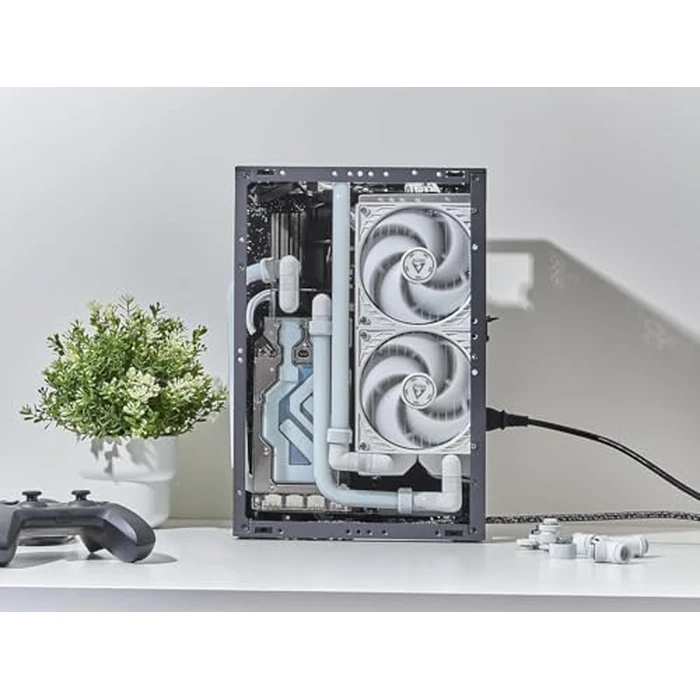 SSUPD Meshroom S V2 Mini-ITX Gaming PC Case (SFF), Full Mesh No Riser Cable, Compatible ATX MB/RX9070/5090/280mm AIO, USB Type-C (Black Variant B) by SSUPD - Image 7