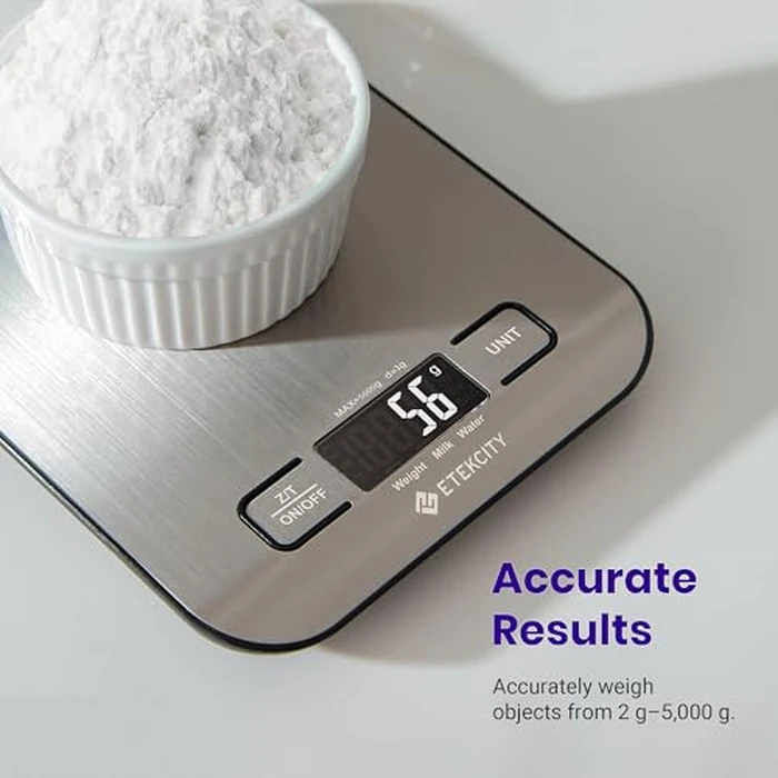 Etekcity Food Kitchen Scale, Digital Grams and Ounces for Weight Loss, Baking, Cooking, Keto and Meal Prep, Postal Parcel, Small, 304 Stainless Steel by Etekcity - Image 2