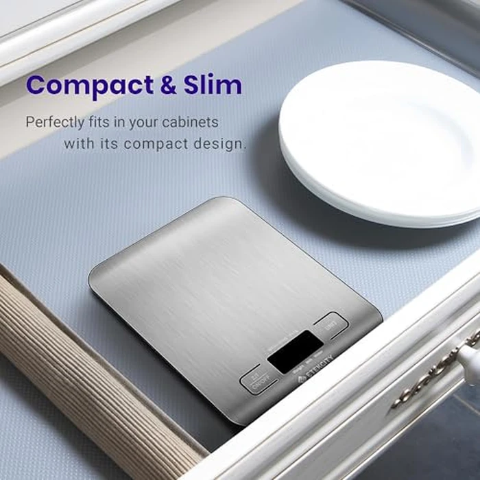 Etekcity Food Kitchen Scale, Digital Grams and Ounces for Weight Loss, Baking, Cooking, Keto and Meal Prep, Postal Parcel, Small, 304 Stainless Steel by Etekcity - Image 5