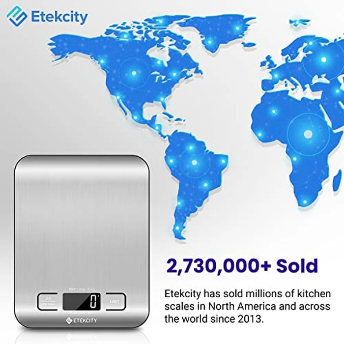 Etekcity Food Kitchen Scale, Digital Grams and Ounces for Weight Loss, Baking, Cooking, Keto and Meal Prep, Postal Parcel, Small, 304 Stainless Steel by Etekcity - Image 9
