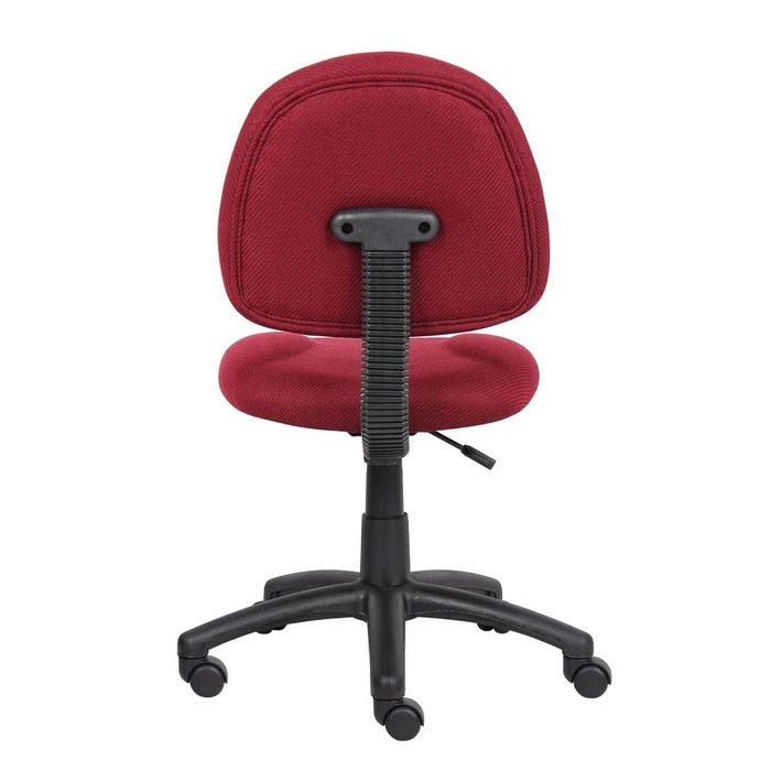 BOSS Office Products Perfect Posture Delux Fabric Task Chair Without Arms in Burgundy (B315-BY) by BOSS - Image 3